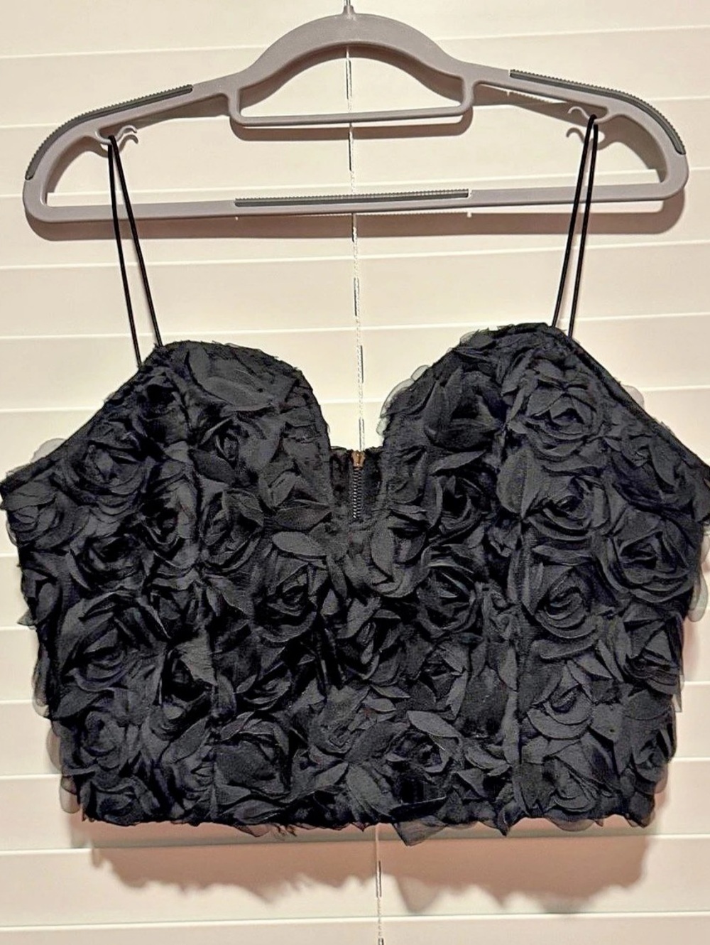 Lulus Adorable Charm Black 3D Rosette Cami Top